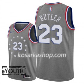 Dres Philadelphia 76ers Jimmy Butler 23 Nike 2018-19 City Edition Siva Swingman - Dječji
